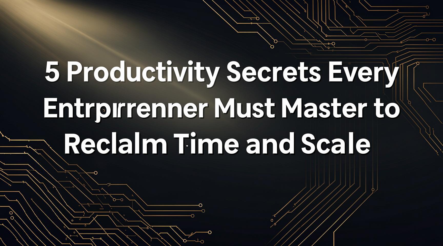5 Productivity Secrets Every Entrepreneur Must Master to Reclaim Time and Scale